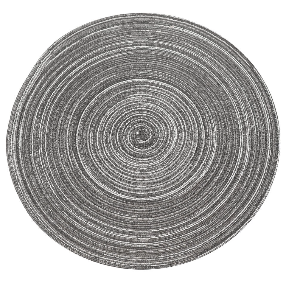 Krumble Placemat Rond - Zilver/grijs 3 Krumble Placemat Rond - Zilver/grijs