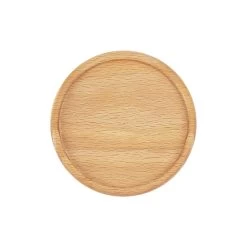 QUVIO Glasonderzetters - Set Van 4 - Rond - Hout - Lichtbruin -Beroemde Servies Winkel 1000099180 0102