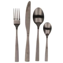 Cepewa Bestekset - 16-delig - RVS - Glans Zwart - 4 Personen