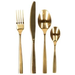 Cepewa Bestekset - 16-delig - RVS - Goud - 4 Personen