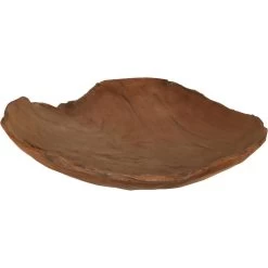 H&S Collection Fruitschaal/fruitmand - Teak Hout - D30 Cm