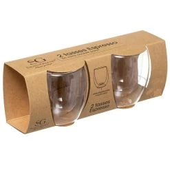 Secret De Gourmet Espressokopjes - 2st - Dubbelwandig Glas - 70 Ml -Beroemde Servies Winkel 108357b78b2a4b4280f10769b3f84d22