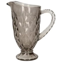 Excellent Houseware - Karaf/schenkkan 1L - 6 Drinkglazen - 250ml - Glas - Grijs -Beroemde Servies Winkel 121bd35c827b49a8a24addc7384ab2d0