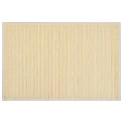 VIDAXL 6 Placemats Bamboe 30 X 45 Cm Natuurlijk