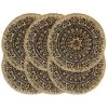 VidaXL Placemats 6 St Rond 38 Cm Jute Donkerblauw -Beroemde Servies Winkel 1325246172