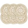VidaXL Placemats 6 St Rond 38 Cm Jute Wit -Beroemde Servies Winkel 1356775472