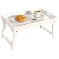Kesper Dienblad - Ontbijt Op Bed - Inklapbaar - Wit - Hout - 52 Cm -Beroemde Servies Winkel 1360199506 0101