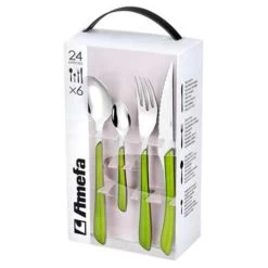 Amefa 24-delige Bestekset Eclat Groen 9 Amefa 24-delige Bestekset Eclat Groen -Beroemde Servies Winkel 1376634336 0103