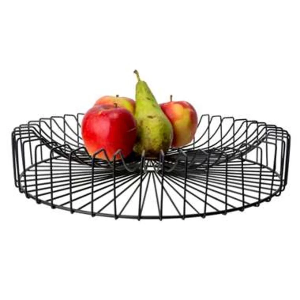 Cosy&Trendy Orbit Fruitschaal - Ø 40 X H 6 Cm - Zwart 4 Cosy&Trendy Orbit Fruitschaal - Ø 40 X H 6 Cm - Zwart - Afbeelding 2