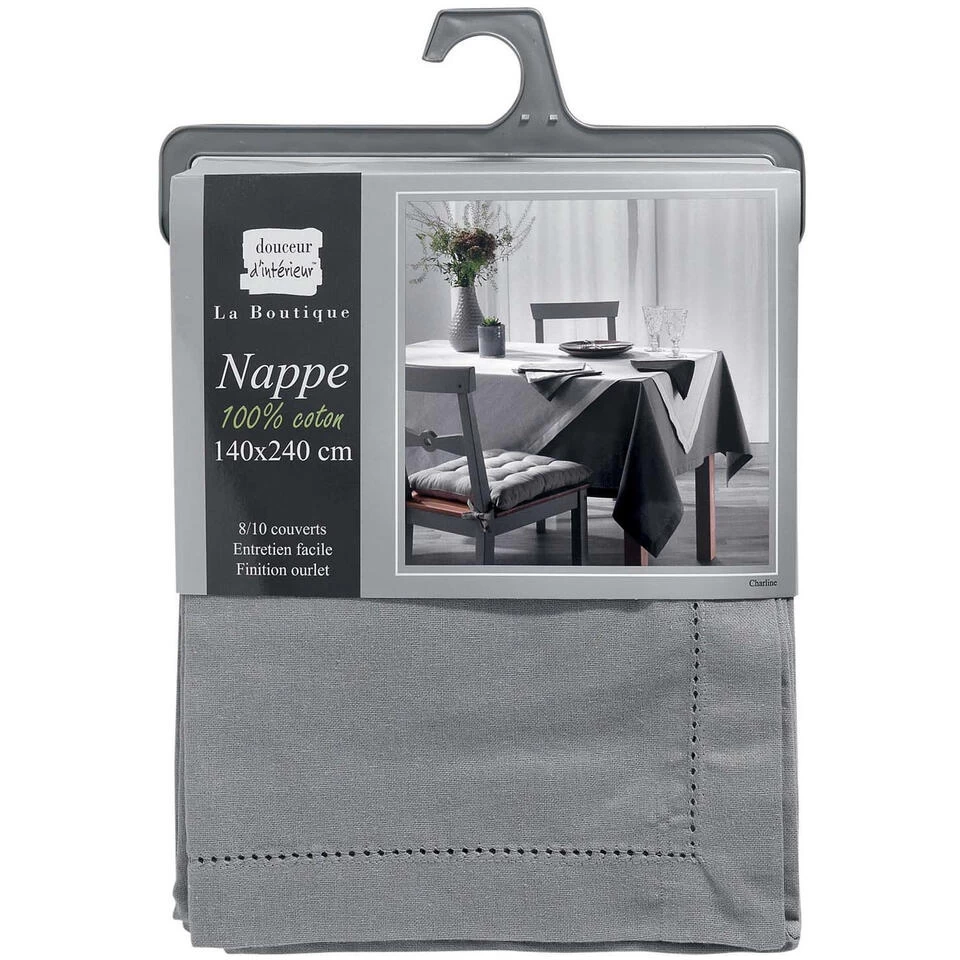 Wicotex Tafellaken - Lichtgrijs - Katoen - 140 X 240 Cm 5 Wicotex Tafellaken - Lichtgrijs - Katoen - 140 X 240 Cm - Afbeelding 3