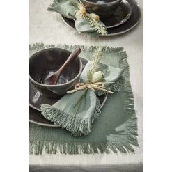 Mica Decorations Xavie Placemat Set Van 4 Groen -Beroemde Servies Winkel 1793738693 0112