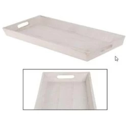 Merkloos Dienblad - Wit - Hout - 58 X 25 Cm -Beroemde Servies Winkel 1902864953 0101