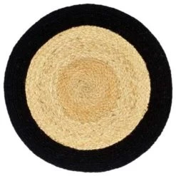 VidaXL Placemats 6 St 38 Cm Jute En Katoen Natuurlijk En Zwart -Beroemde Servies Winkel 24a3503545f04d09a1fc21ca1f9cbac1