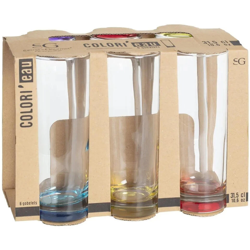 Secret De Gourmet Longdrink Glazen - 6 St - Colori - 310 Ml 4 Secret De Gourmet Longdrink Glazen - 6 St - Colori - 310 Ml - Afbeelding 2