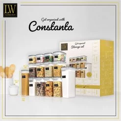 LW Collection Voorraadpotten 14 Stuks Met Stickers -Beroemde Servies Winkel 2909108406824e3e9ad971ba9c226fac