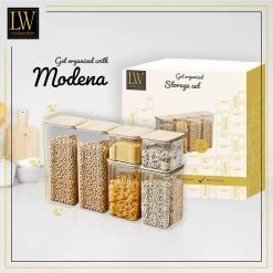 LW Collection Voorraadpotten 6 Stuks Met Bamboe Deksel 7 LW Collection Voorraadpotten 6 Stuks Met Bamboe Deksel -Beroemde Servies Winkel 2fed6a2ce806471b937b68c8064d18ca