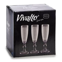 Vivalto - Luxe Champagneglazen Monaco Serie Set 6x Antraciet Voet 180 Ml -Beroemde Servies Winkel 31f4305aa31a434ba76c28cf91b7a898