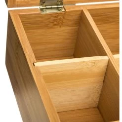 Secret De Gourmet Theedoos - 6-vaks - Bamboe Hout - 22 X 15 Cm -Beroemde Servies Winkel 4412984f3b8d44c8be3717df900ae40f