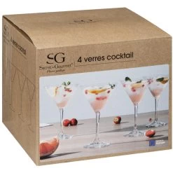 Secret De Gourmet Cocktailglazen/martiniglazen - 4x Stuks - 210 Ml - Transparant -Beroemde Servies Winkel 474a16e12aee46419b2a78952307e192