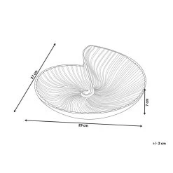 Beliani Decoratieve Schaal PERSEPOLIS - Goud Aluminium -Beroemde Servies Winkel 5223faa516924f02aac59f00cd2231bf