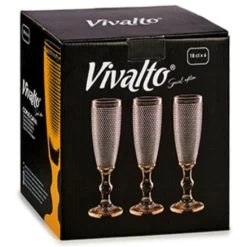Vivalto - Luxe Champagneglazen Monaco Serie Set 6x Op Goud Voet 180 Ml -Beroemde Servies Winkel 53113085c9f946ef8dad9ef4aa8a8aed