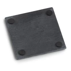 Zeller Glazenonderzetters - 4 Stuks - Grijs - Leisteen - 10 Cm -Beroemde Servies Winkel 55ccf2ddef3d42a29f8854622dfebae5