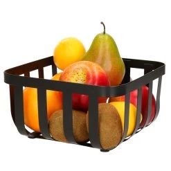Excellent Houseware Fruitmand - Metaal - Zwart - 20 X 20 Cm -Beroemde Servies Winkel 5a89b0686a9549be976a6d27f822687e
