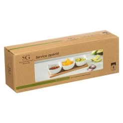 5Five Serveerplank/borrelplank Hapjes/saus/tapas - Porselein -Beroemde Servies Winkel 712a04b97fd24d5a9816bd3655a41028