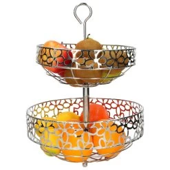 Items Fruitschaal - Etagere - 2-laags - Zilverkleurig - 39 Cm -Beroemde Servies Winkel 732bc195a46b4d02b121a3b4ecb5f7f4
