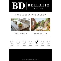 Bellatio Design Tafelzeil - Blauw - Linnen Look - 140 X 245 Cm -Beroemde Servies Winkel 7484704fb840460b842c7d88857b8153 1
