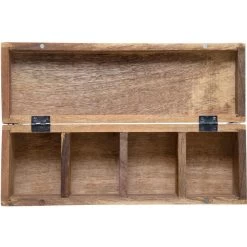 Atmos Fera Theedoos - Bruin - 4-vaks - Mango Hout - 32 X 10 Cm -Beroemde Servies Winkel 8c3cc65e6e71469ab70bc1ad9db61bb4