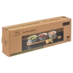 5Five Serveerplank Hapjes/saus/tapas - Aardewerk - Wit -Beroemde Servies Winkel 9496adf50e5c44b6b76d01b976109560