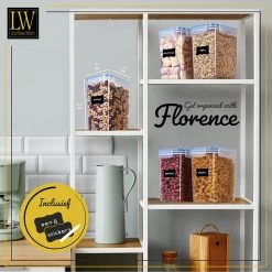 LW Collection Voorraadpotten 12 Stuks Met Stickers 1.6L -Beroemde Servies Winkel 95921707047f40abb298408d79b2f4dc