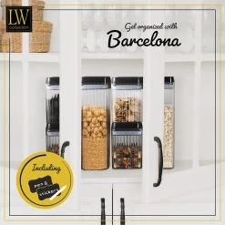 LW Collection Voorraadpotten 6 Stuks Met Stickers Zwarte Deksel 9 LW Collection Voorraadpotten 6 Stuks Met Stickers Zwarte Deksel -Beroemde Servies Winkel 969817b865324635b579a9dfff09367f