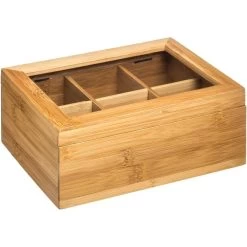 Secret De Gourmet Theedoos - 6-vaks - Bamboe Hout - 22 X 15 Cm -Beroemde Servies Winkel 9828fe2c90ce46e8b689d40a23c4fbb0