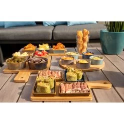 Billiet Serveerplank Bamboe - Met 4x Luxe Schaaltjes - 29 X 20 Cm -Beroemde Servies Winkel 9dc8cbf7f3ca48c3a0e74319b1262064