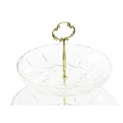 Items Design Fruitschaal - Goud/transparant - 2 Laags Etagiere -Beroemde Servies Winkel a77f83f140b040aa8a83492590817ddf