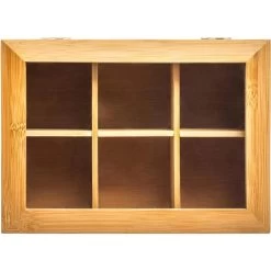 Secret De Gourmet Theedoos - 6-vaks - Bamboe Hout - 22 X 15 Cm -Beroemde Servies Winkel beff08e0fff74d79948c3366c8a98274