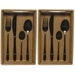 Decoris Bestekset - 16-delig - Zwart - RVS - 4 Personen -Beroemde Servies Winkel c1c390af928d4352ae0db17e14d8f5fb