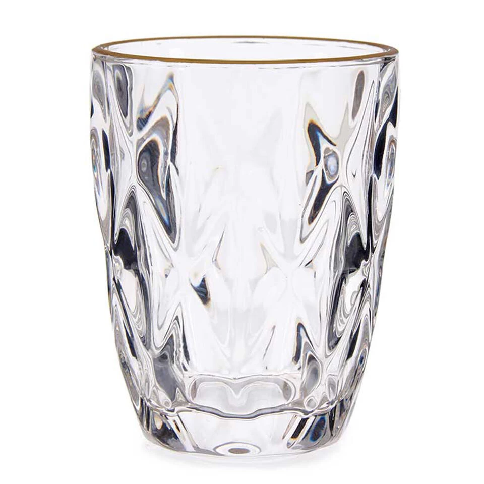 Vivalto Waterglazen/drinkglazen - Kristal Look - Gouden Rand - 270 Ml 4 Vivalto Waterglazen/drinkglazen - Kristal Look - Gouden Rand - 270 Ml - Afbeelding 2