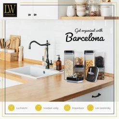 LW Collection Voorraadpotten 6 Stuks Met Stickers Zwarte Deksel 8 LW Collection Voorraadpotten 6 Stuks Met Stickers Zwarte Deksel -Beroemde Servies Winkel cc6048a5832a429e93b7dba51b3076f8