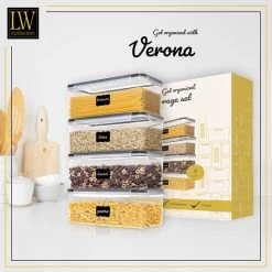 LW Collection Voorraadpotten 4 Stuks 3.2L Met Stickers -Beroemde Servies Winkel ce8e6fff5d294247853177dc19d7cdb2