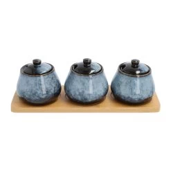 Krumble Voorraadpotten - Set Van 3 - Keramisch - Blauw -Beroemde Servies Winkel dc24c96d667d45d3b86c97ff55be331f