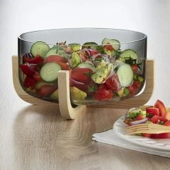 Secret De Gourmet Slakom-voedsel Serveer Schaal- Glas-hout - D24 Cm -Beroemde Servies Winkel e216c1cb2cab41df95acc759fb589ac6