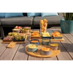 Billiet Serveerplank Bamboe - Met 5x Luxe Schaaltjes - Dia 25 Cm -Beroemde Servies Winkel e781e6c6e388482cace196fc8ac5aa3f