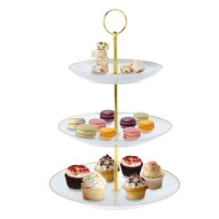 Excellent Houseware Etagere Met 3 Lagen - Wit - Porselein - 33 Cm Hoog -Beroemde Servies Winkel e97b987c718d4db38909ab04ec8bff9d