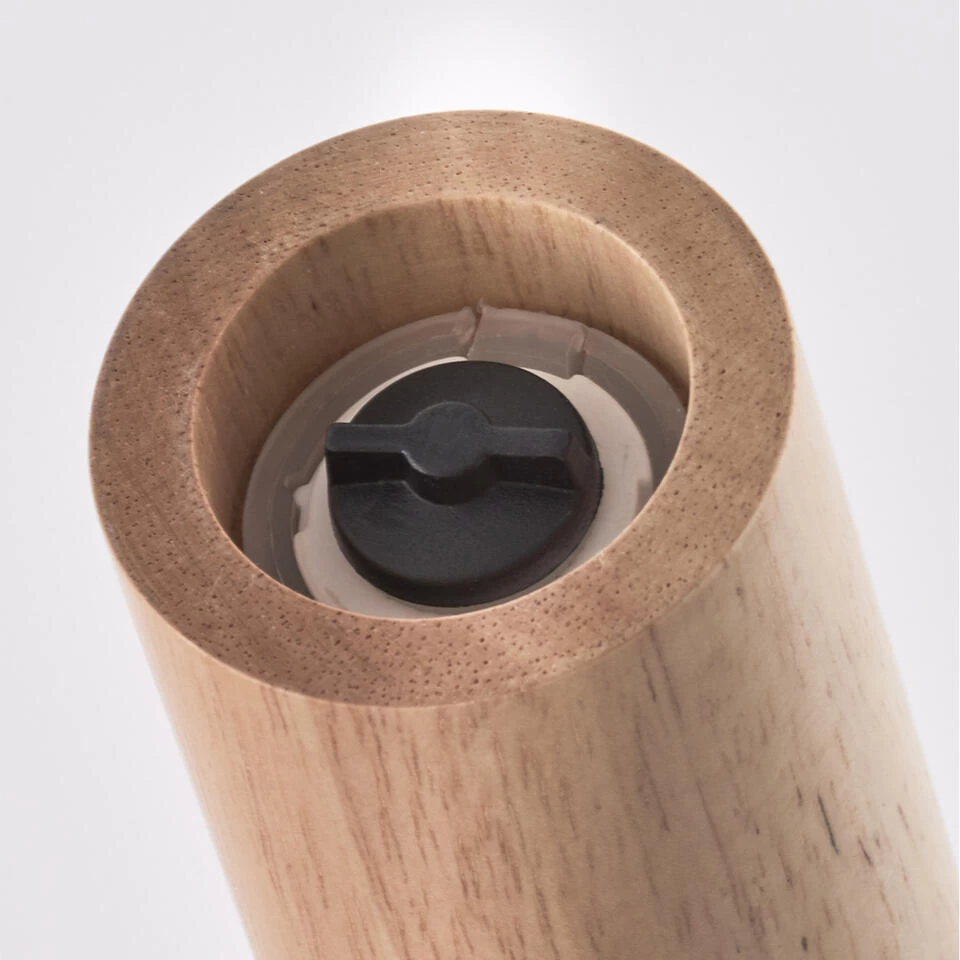 Zeller Pepermolen Of Zoutmolen - Hout - Witte Dop - 15 Cm 4 Zeller Pepermolen Of Zoutmolen - Hout - Witte Dop - 15 Cm - Afbeelding 2